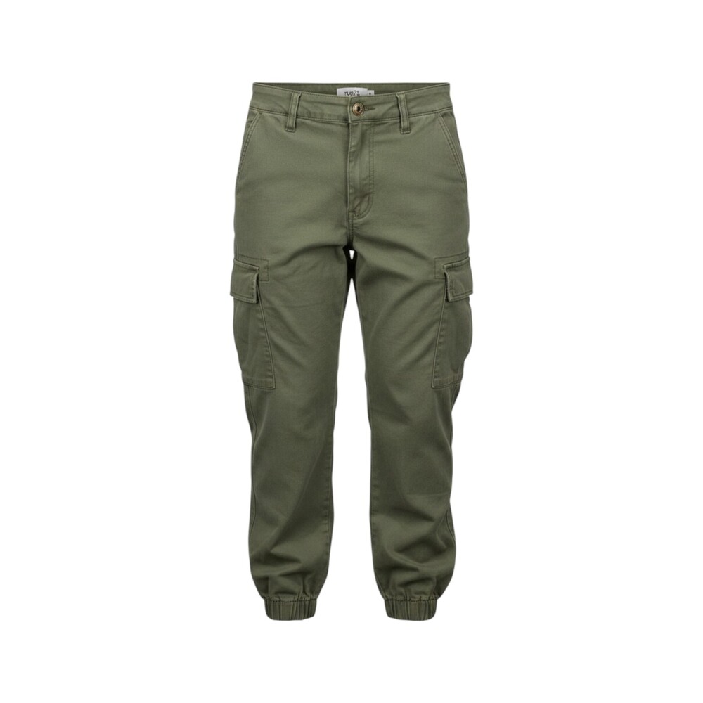 Rue21 Womens Green Cargo Jogger Pants M Elastic